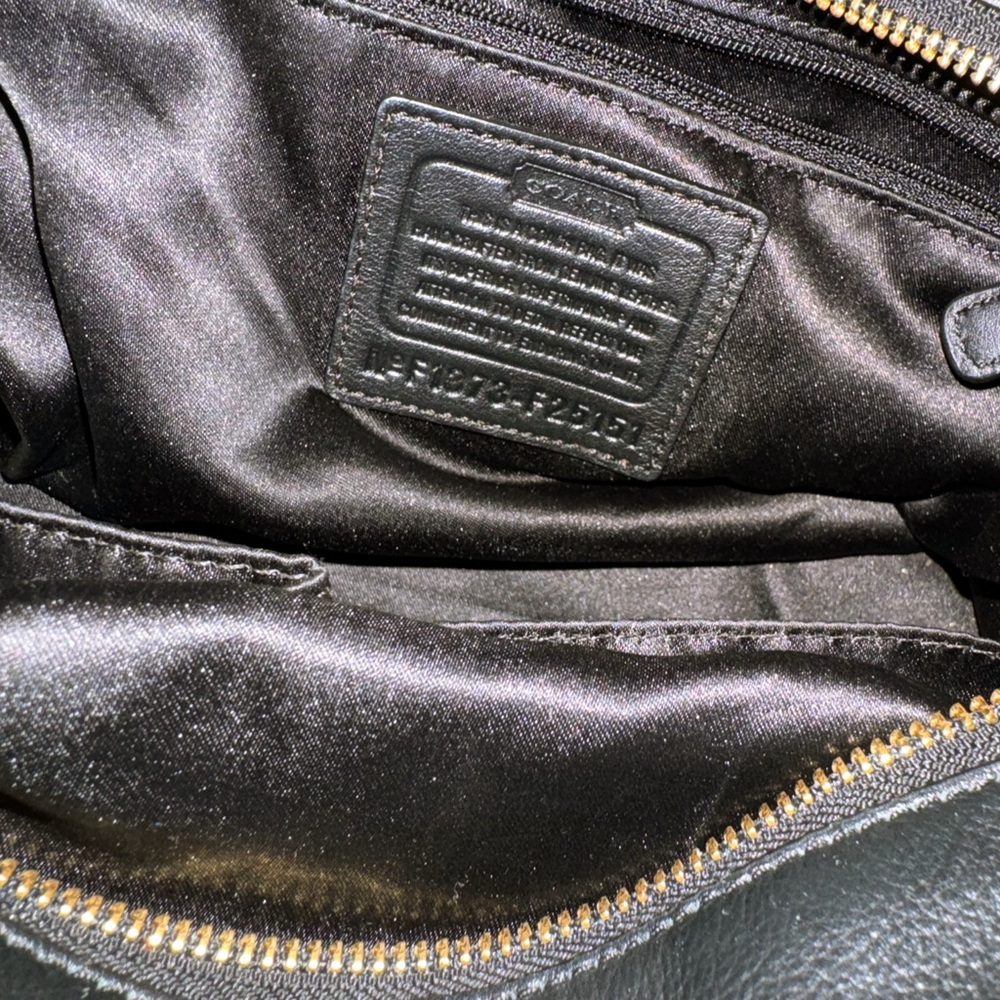 Black Leather Coach Handbag - Picture 8 of 12